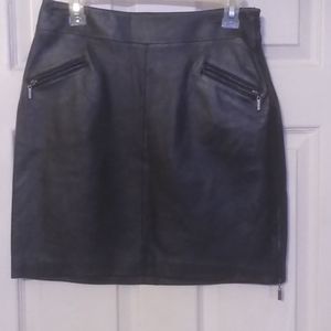 Leather skirt real leather vintage